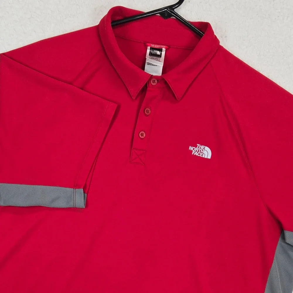 The North Face Mens Polo Shirt XL Red VaporWick Performance Gorpcore Hiking XL